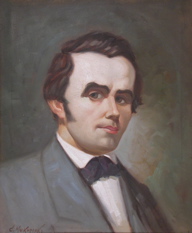 "Taras Shevchenko" Serhei Makarenko; Oil on canvas. 18 x 22